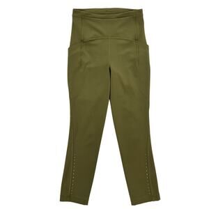 Lululemon Swift Speed High-Rise Crop 21" Leggings in Bronze Green Size 2